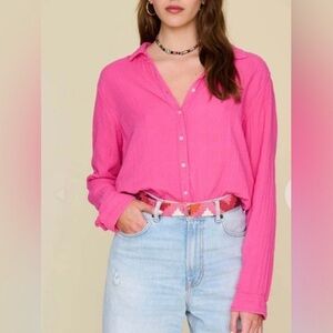 XIRENA SCOUT SHIRT PINK XS